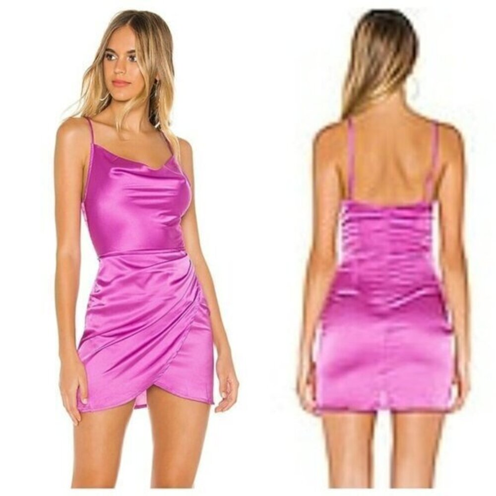 Superdown Arezo Cowl Wrap Dress - Purple